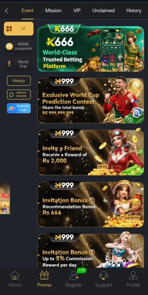 M999 Game Bonuses