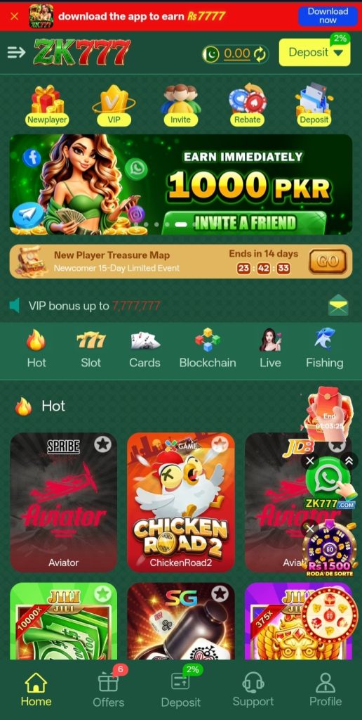 ZK777 Game Easy Downloading & Exciting Real Money App